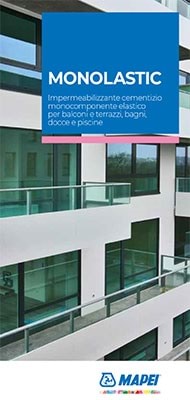 MONOLASTIC - Impermeabilizzante cementizio monocomponente elastico per balconi e terrazzi, bagni, docce e piscine